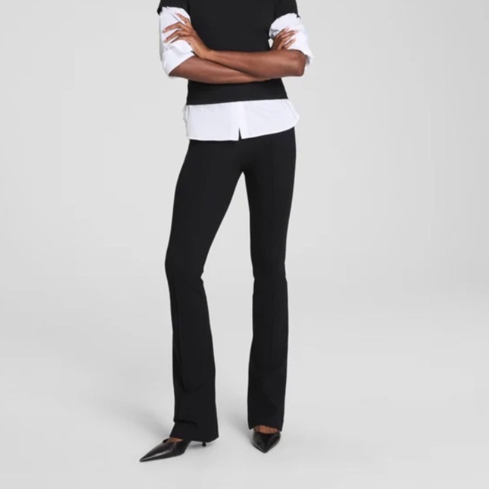 SPANX Ponte Micro‎ Flare Pants Classic Black Women's Size 2X Mew With Tags